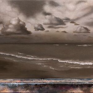 Seascape oil painting.